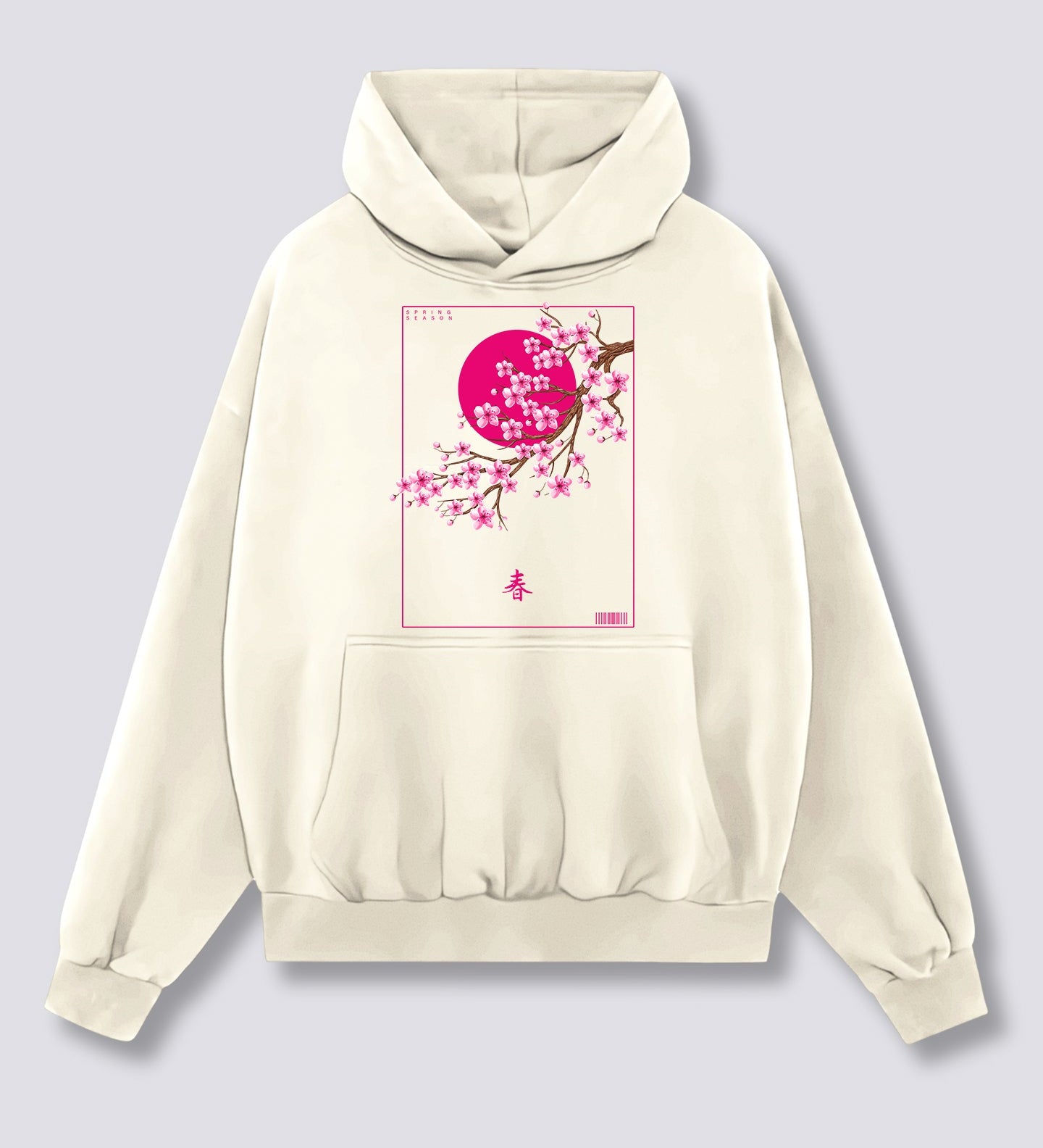 Priekinis Spaudinys - Pavasario Žydėjimo Hoodie