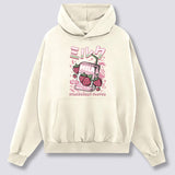 Priekinis Spaudinys - Braškių Pieno Hoodie