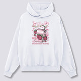 Priekinis Spaudinys - Braškių Pieno Hoodie
