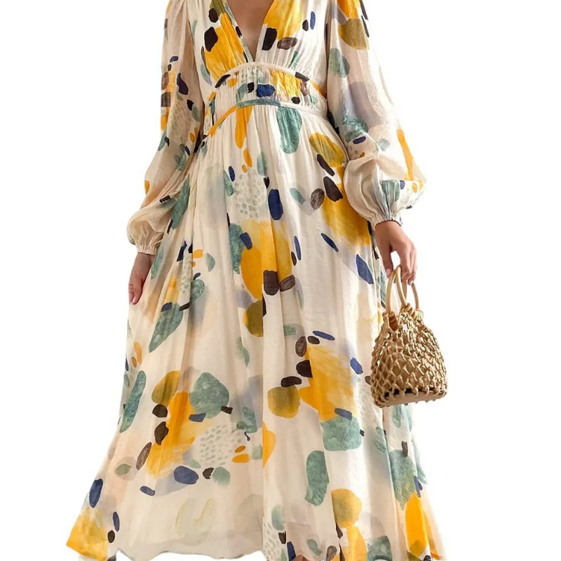 Celine | Abito Femminile con Motivo Floreale