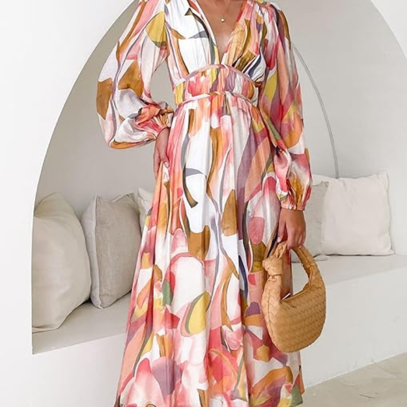 Celine | Abito Femminile con Motivo Floreale