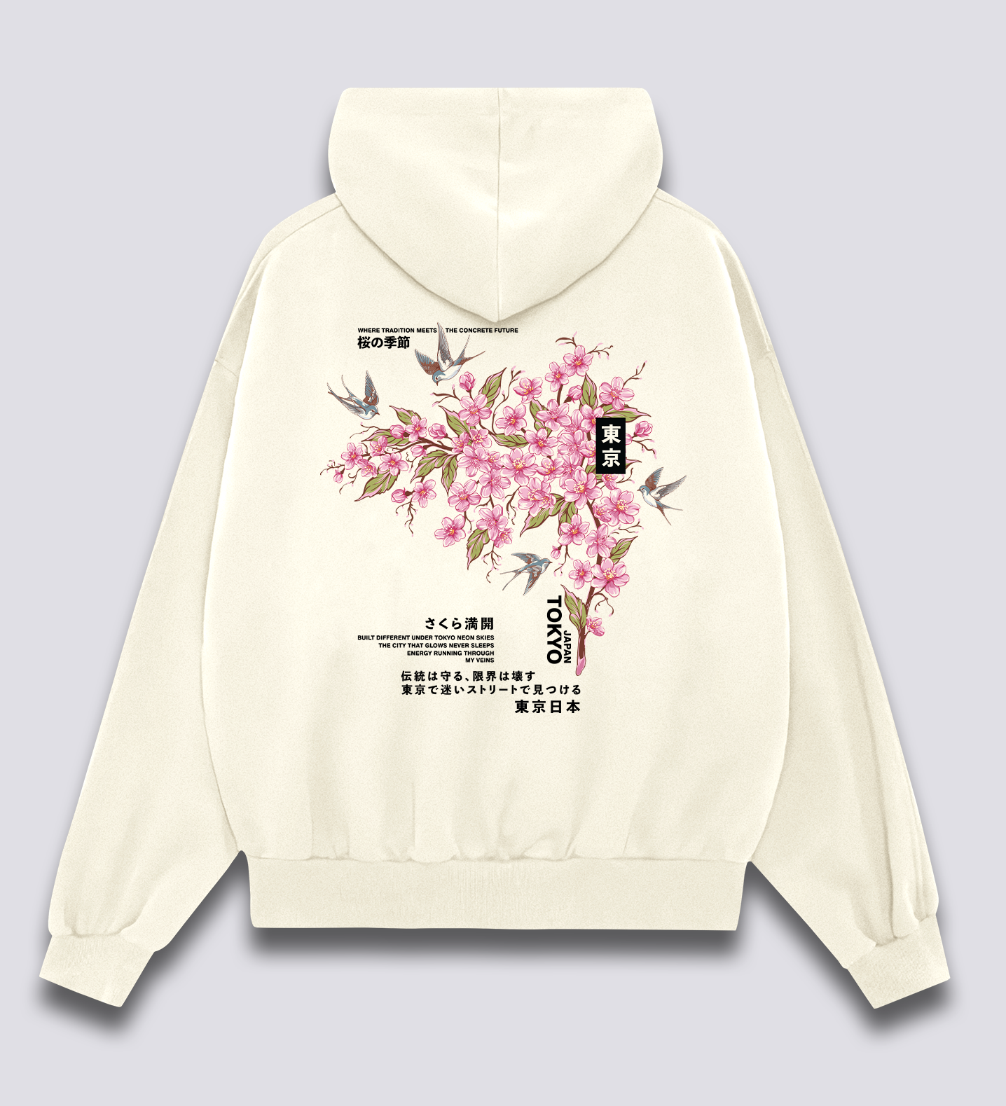 Tokijo Sakura Džemperis su Kapišonu