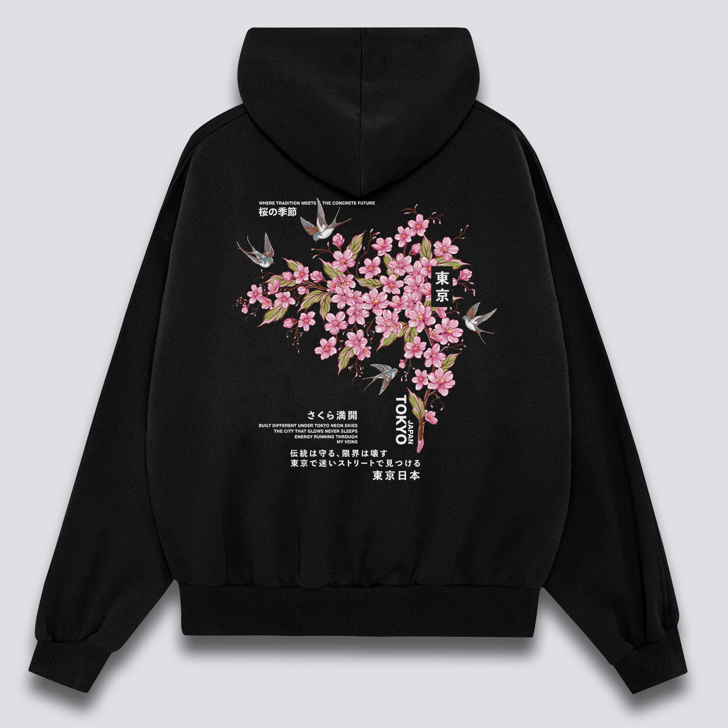 Tokijo Sakura Džemperis su Kapišonu