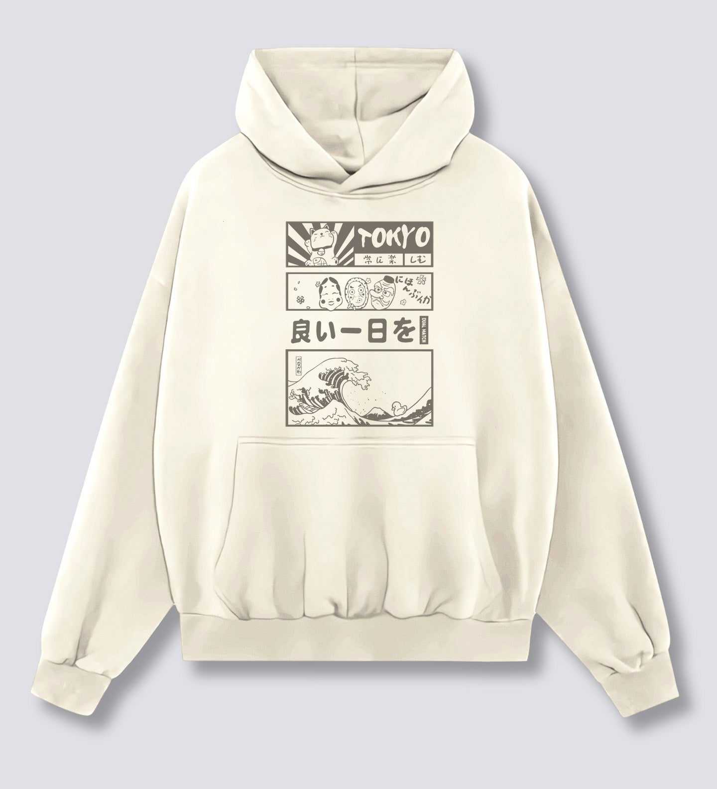 Priekinis Spaudinys - Tokijo Banga Hoodie