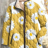 Vanda – Quilted Jacket with Daisy Pattern