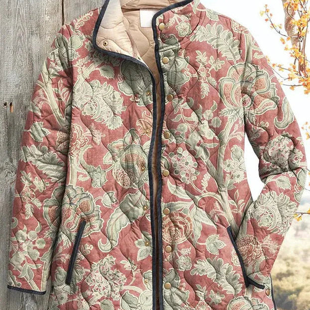 Vlasta – Quilted Jacket with Floral Pattern