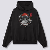 Priekinis Spaudinys - Baltas Tigras Hoodie