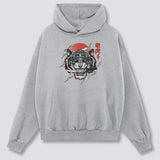 Priekinis Spaudinys - Baltas Tigras Hoodie