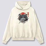 Priekinis Spaudinys - Baltas Tigras Hoodie