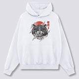Priekinis Spaudinys - Baltas Tigras Hoodie