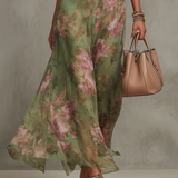 Livia™ | Gėlėta halter maxi suknelė