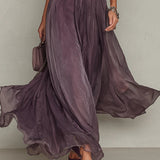 IRENA – Violetinė šifoninė maxi suknelė