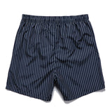 Textured Button-Up Shirt with Wrinkle Finish & Striped Swim Shorts