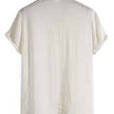 Short Sleeve Shirt in Textured Fabric