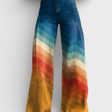 Léa - Pantalons Retro Zigzag Élégants
