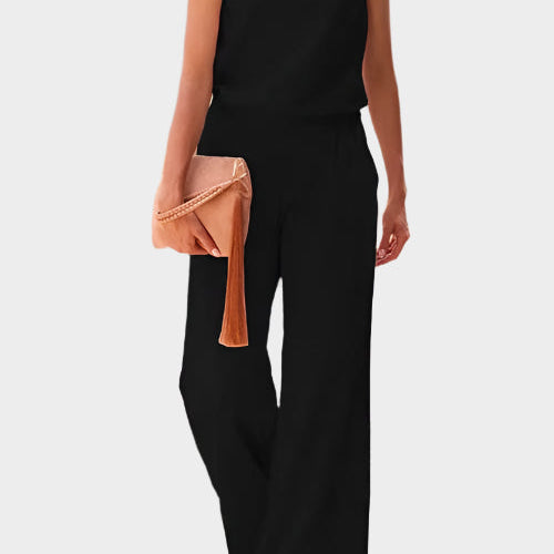 Moteriška Be Rankovių Jumpsuit