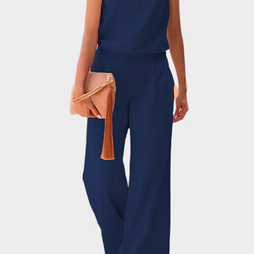 Moteriška Be Rankovių Jumpsuit