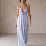 Laurina | Abito Lungo a Righe con Scollo cut-out