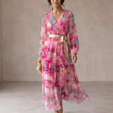 Hazel | Vestito a portafoglio con stampa floreale