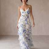 Uri | Abito Midi Floreale con Rouches