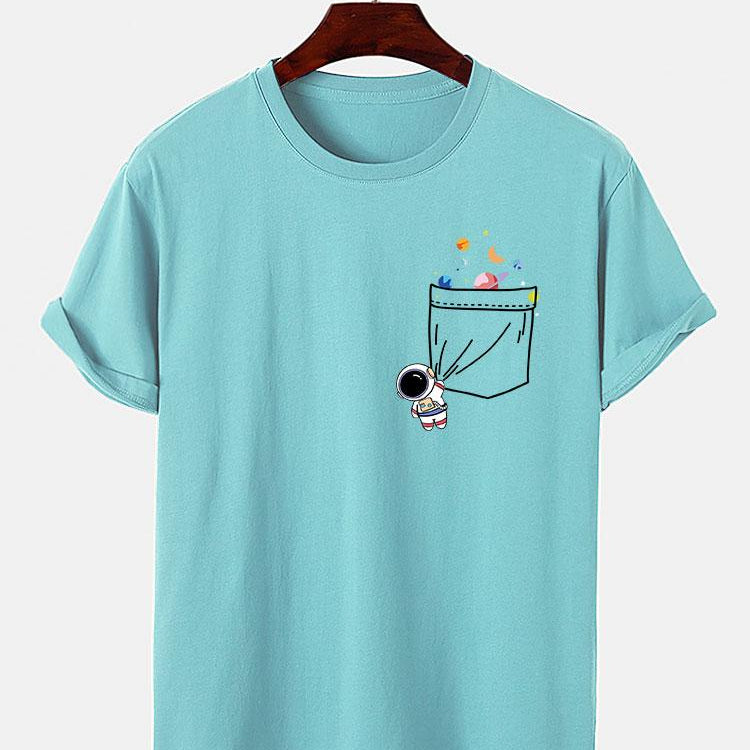 Astronaut Galaxy Pocket Graphic Tee