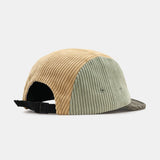 Color Block Corduroy Baseball Cap with Slogan Design