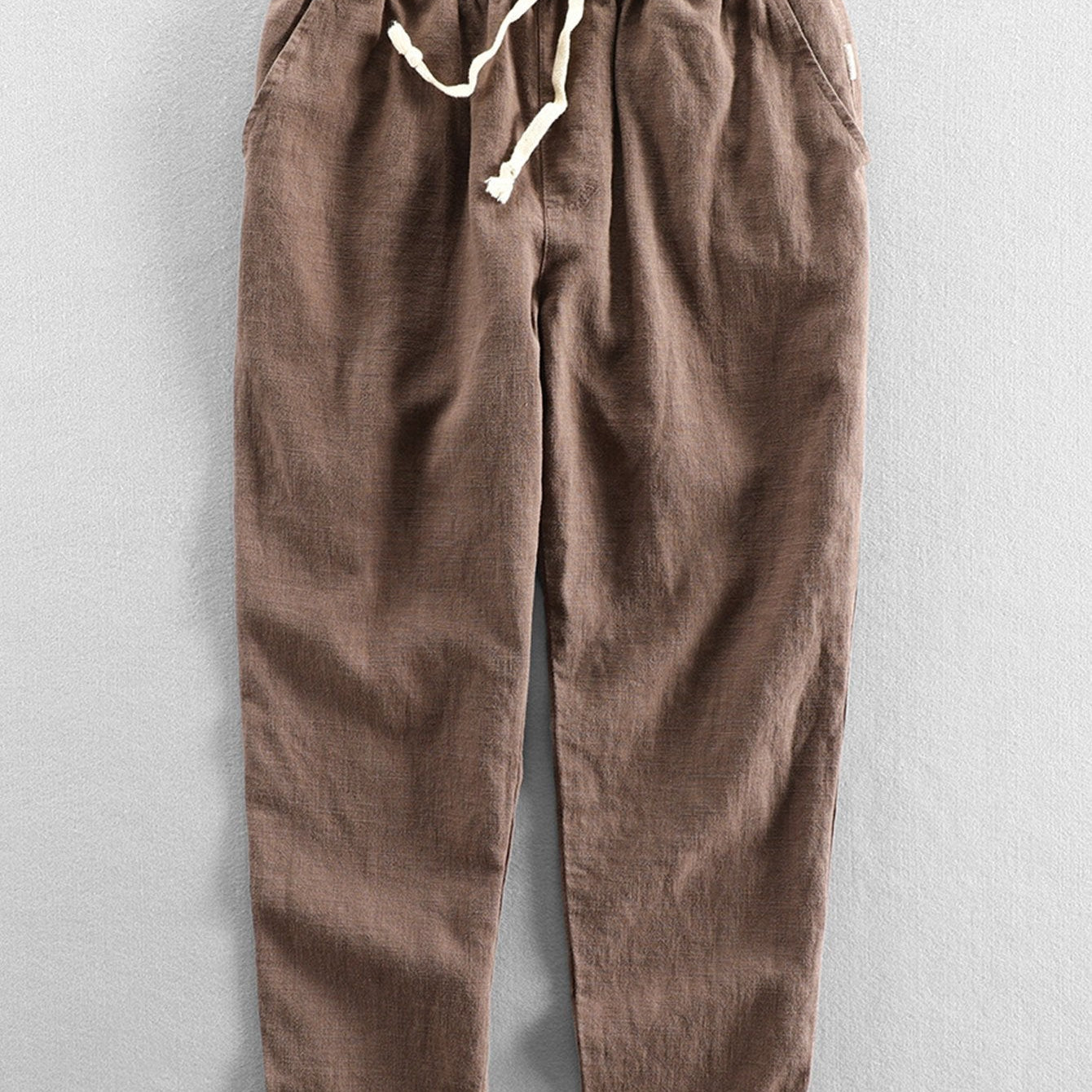 Cropped Pants in Linen-Cotton Blend