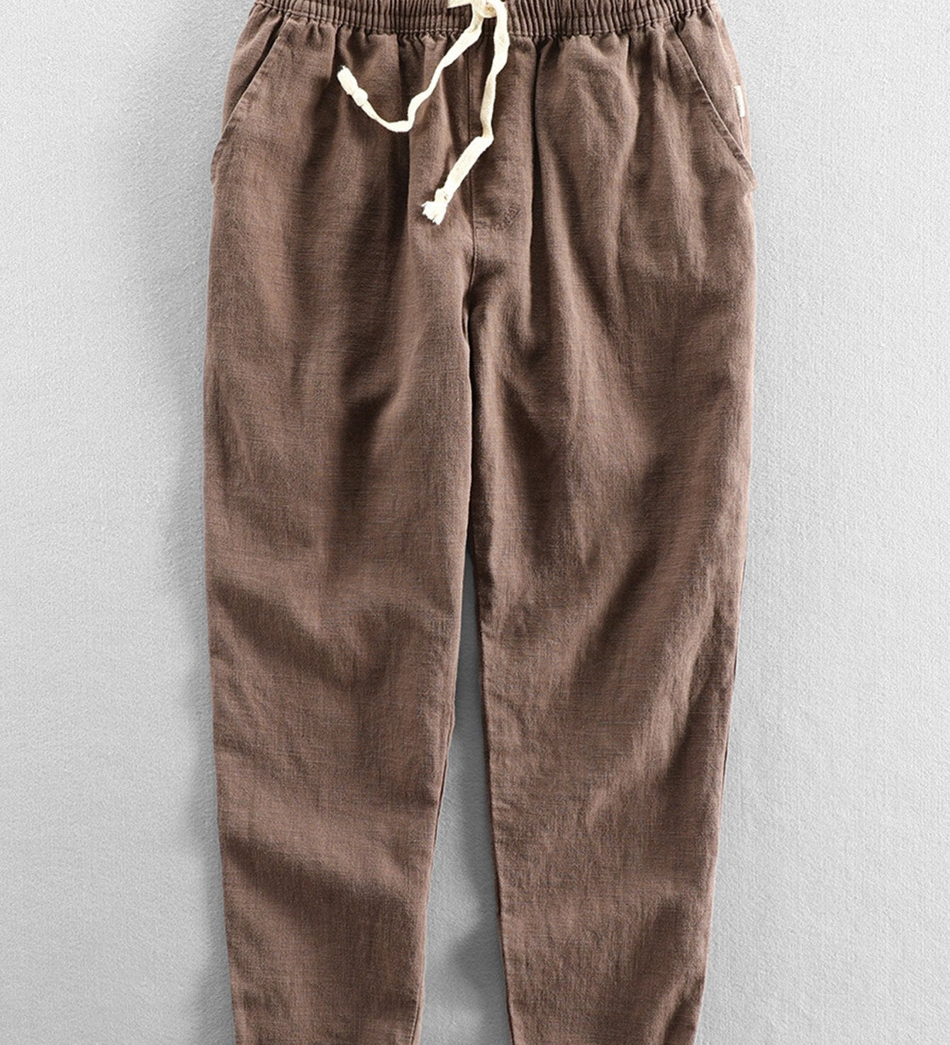 Cropped Pants in Linen-Cotton Blend