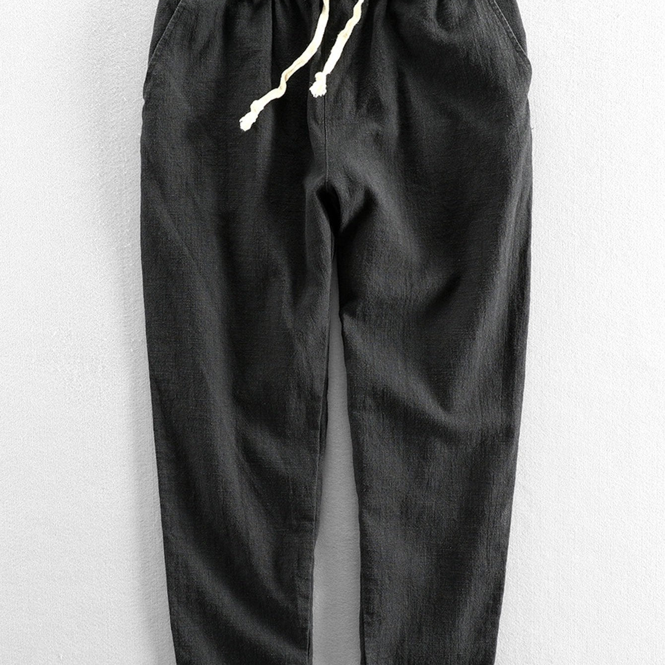 Cropped Pants in Linen-Cotton Blend
