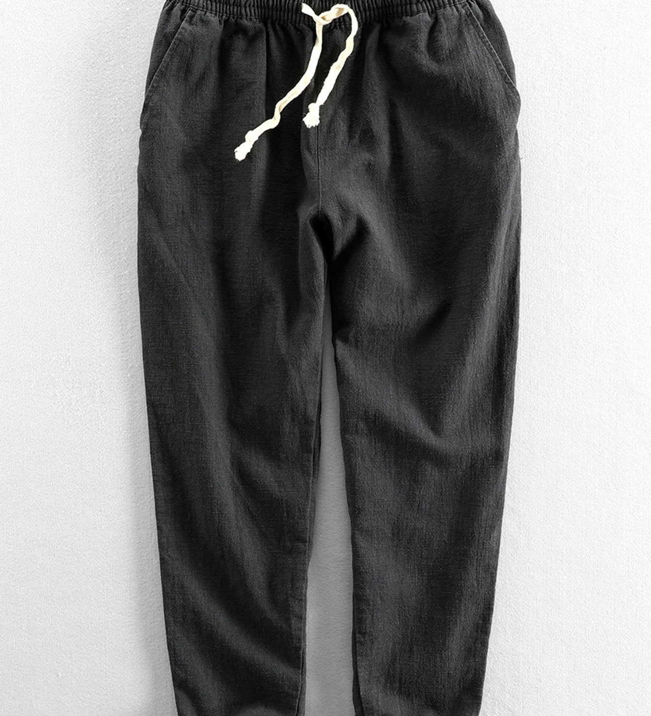 Cropped Pants in Linen-Cotton Blend