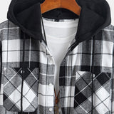 Checked Hooded Shirt
