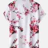 Button-Up Shirt with Floral Print