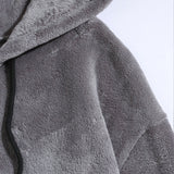 Cozy Teddy Fleece Hoodie with Ear Details