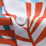 Button-Up Shirt with Leaf Print