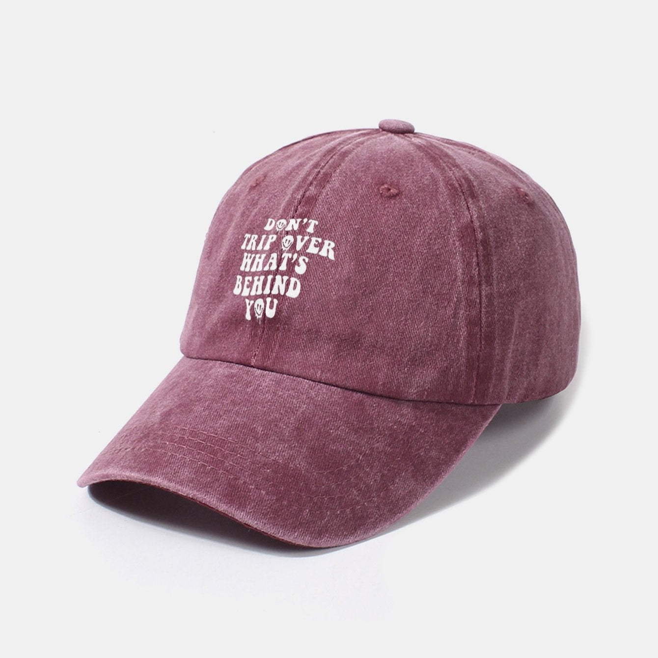 Custom Vintage Washed Cotton Baseball Cap with Personalized Slogan