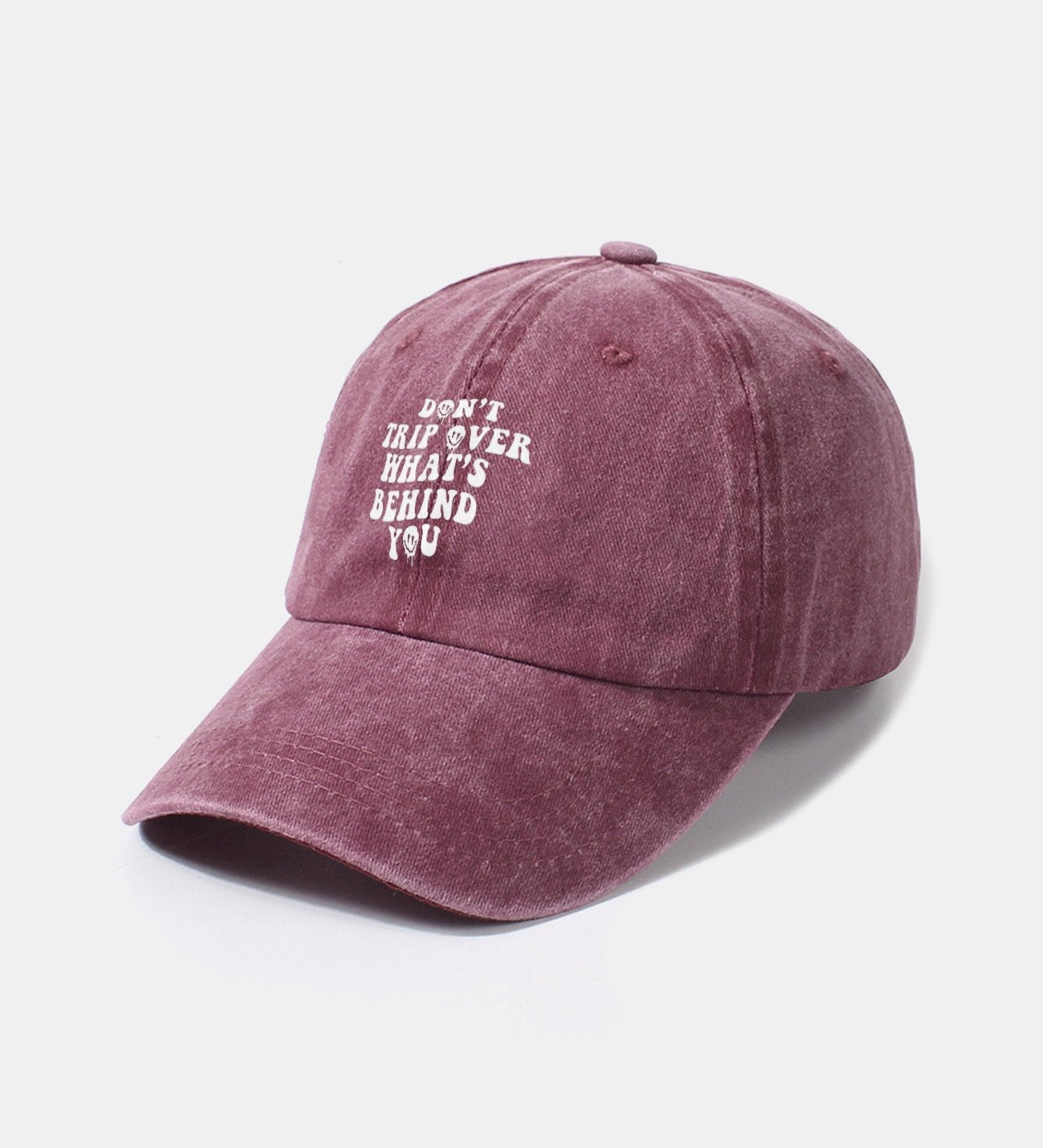 Custom Vintage Washed Cotton Baseball Cap with Personalized Slogan