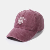 Custom Vintage Washed Cotton Baseball Cap with Personalized Slogan