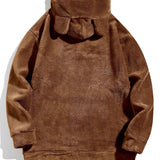 Cozy Teddy Fleece Hoodie with Ear Details