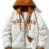 Dual-Function Quilted Hooded Baseball Jacket