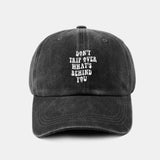 Custom Vintage Washed Cotton Baseball Cap with Personalized Slogan