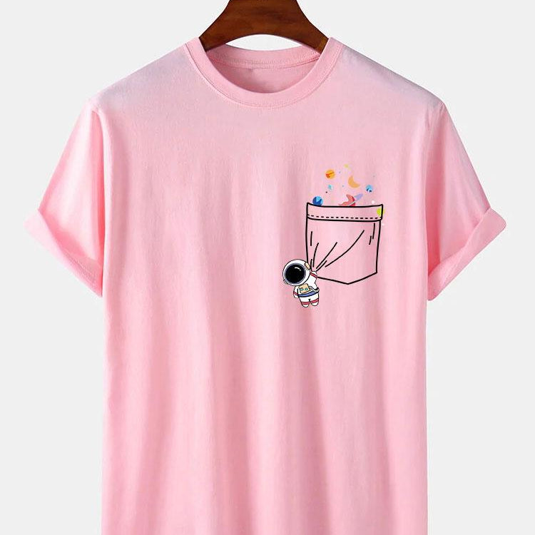 Astronaut Galaxy Pocket Graphic Tee