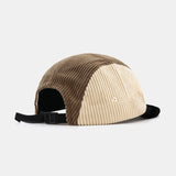 Color Block Corduroy Baseball Cap with Slogan Design
