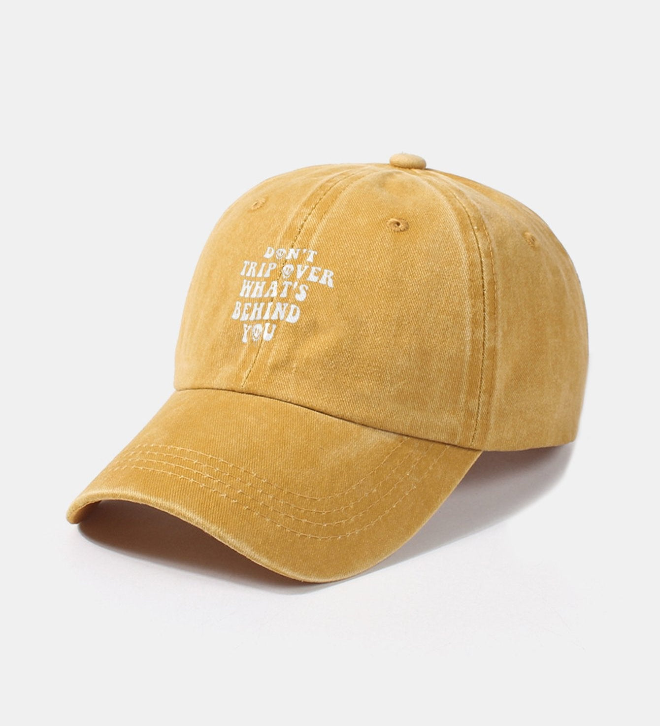 Custom Vintage Washed Cotton Baseball Cap with Personalized Slogan