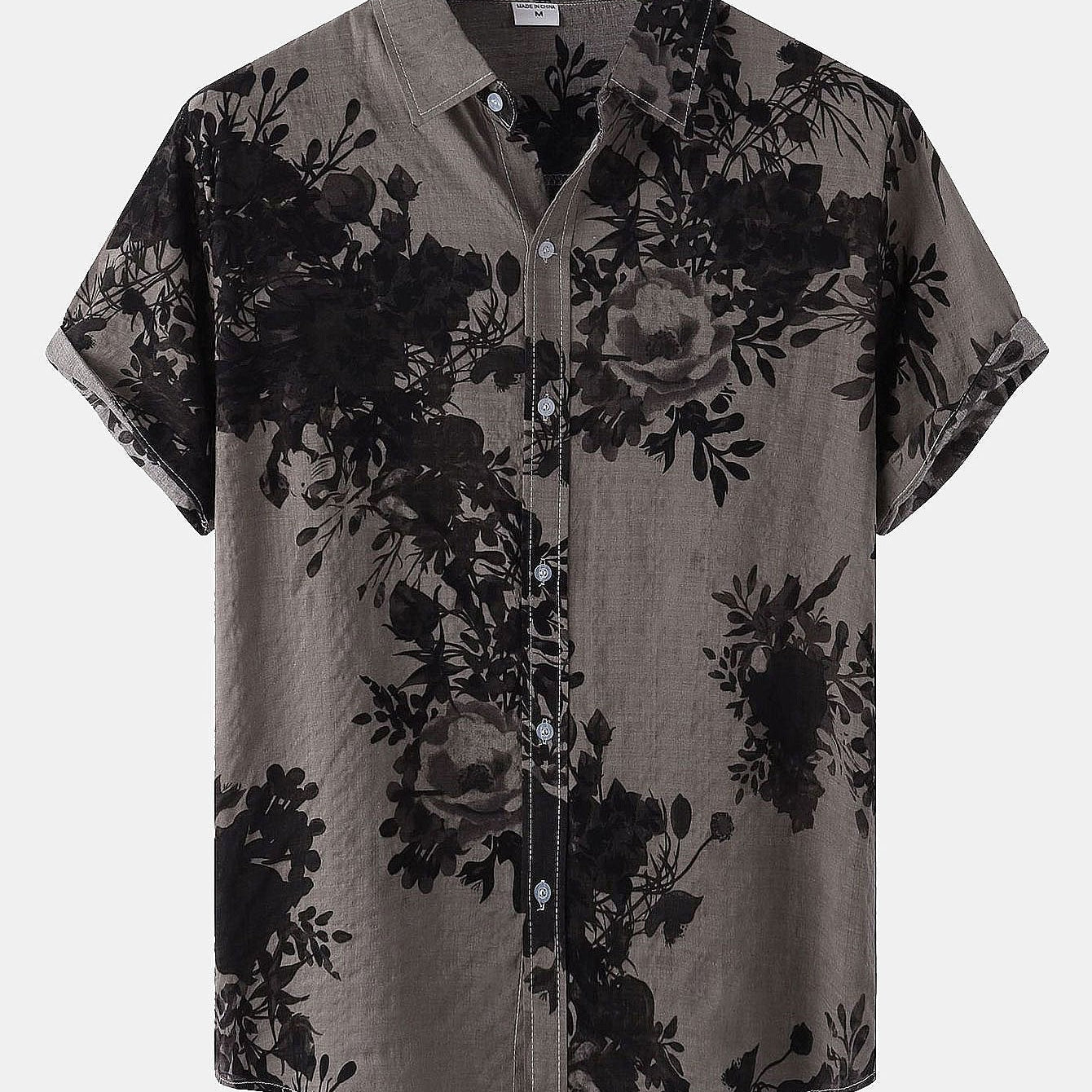 Floral Ink Print Shirt