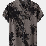 Floral Ink Print Shirt