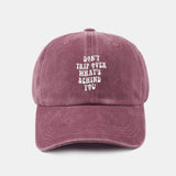 Custom Vintage Washed Cotton Baseball Cap with Personalized Slogan