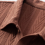 Geometric Jacquard Knit Polo