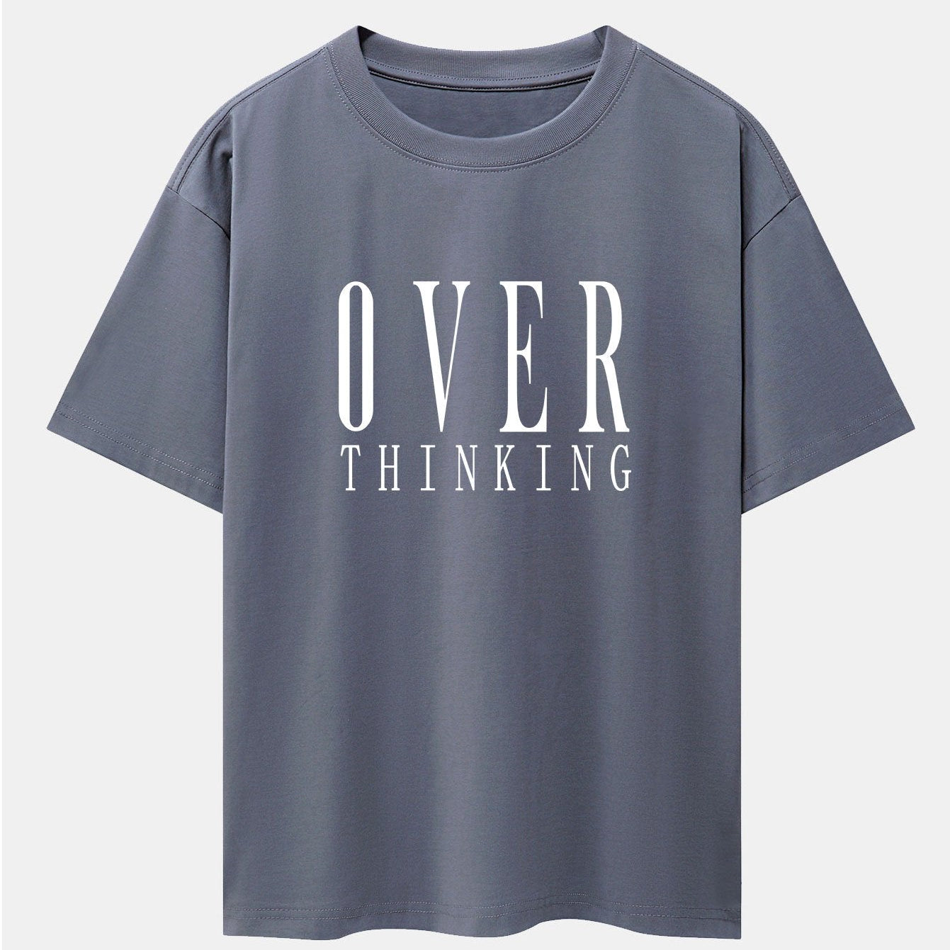 Oversized Drop Shoulder T-Shirt with Slogan Print