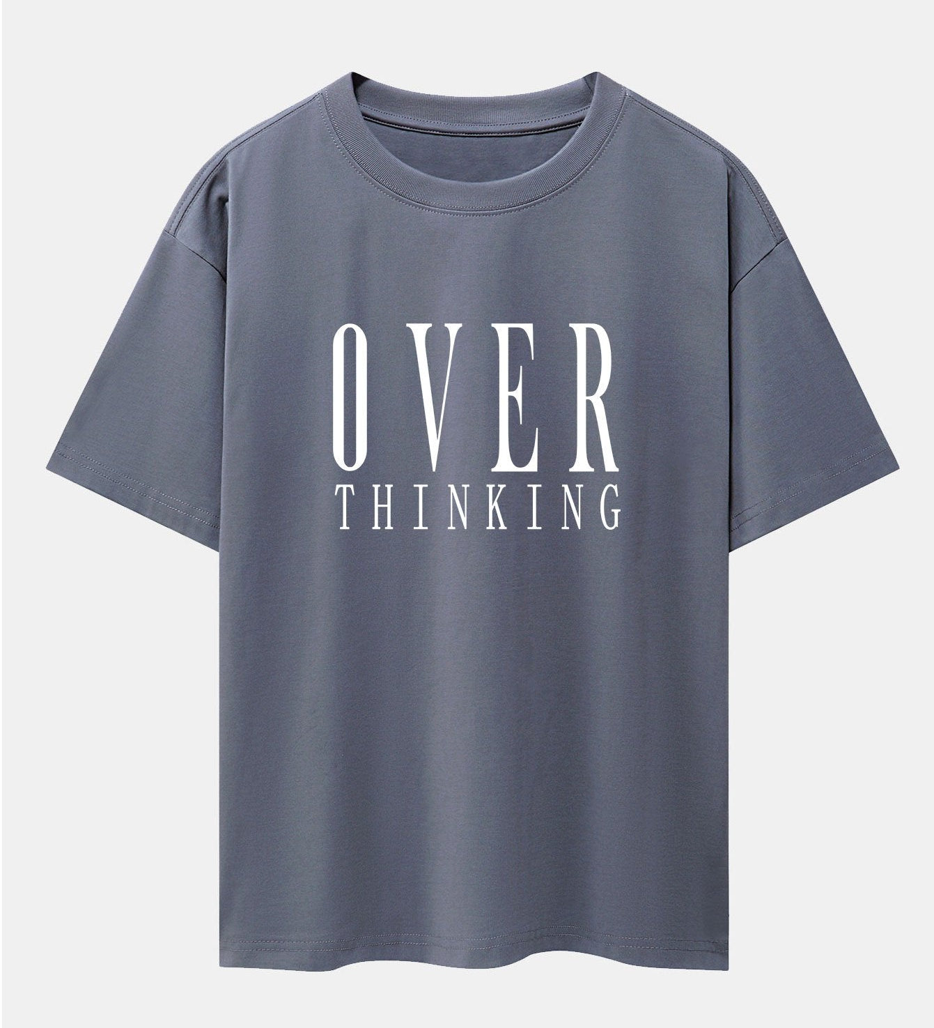 Oversized Drop Shoulder T-Shirt with Slogan Print