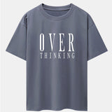 Oversized Drop Shoulder T-Shirt with Slogan Print